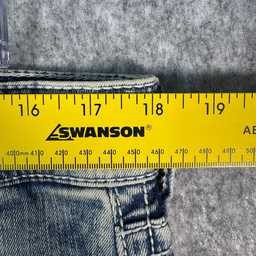 Salvage Anarchy Straight Relaxed Fit Jeans Mens 34R Blue